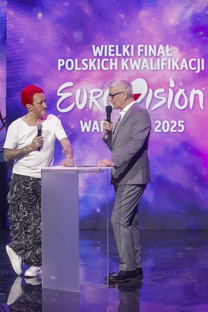 Michał Wiśniewski zaskoczył na eliminacjach Eurowizji 2025. Wyszedł na scenę i zaśpiewał hit