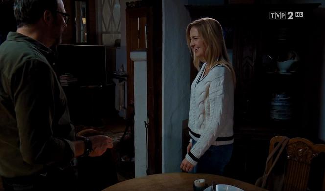 M jak miłość, odc. 1504. Joasia (Barbara Kurdej-Szatan), Michał (Paweł Deląg)