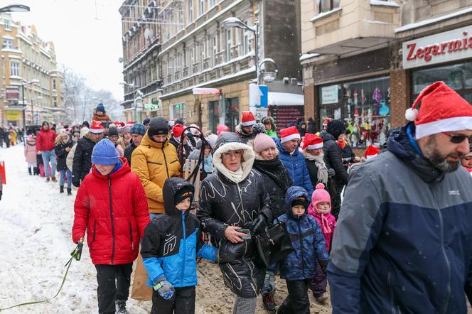 Parada w Mikołajów w Chorzowie na koniec Mikołajowego Festiwalu Czekolady z... owadami