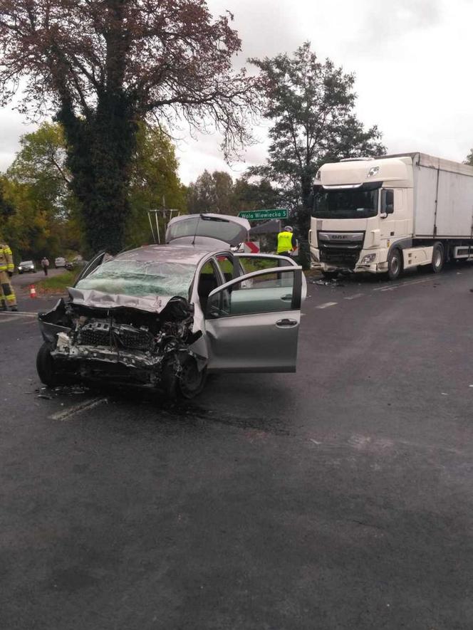 Śmiertelny wypadek pod Pajęcznem. Kierująca toyota i jej pasażer nie żyją [ZDJĘCIA]