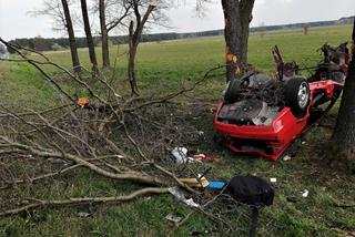 Boćki. Tragiczny wypadek. BMW roztrzaskało się na drzewie. W środku mężczyzna i kobieta [ZDJĘCIA]