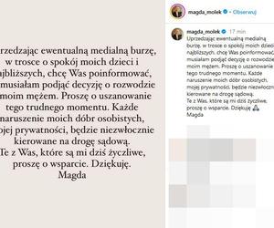 Magda Mołek rozwodzi się z mężem Maciejem Taborowskim