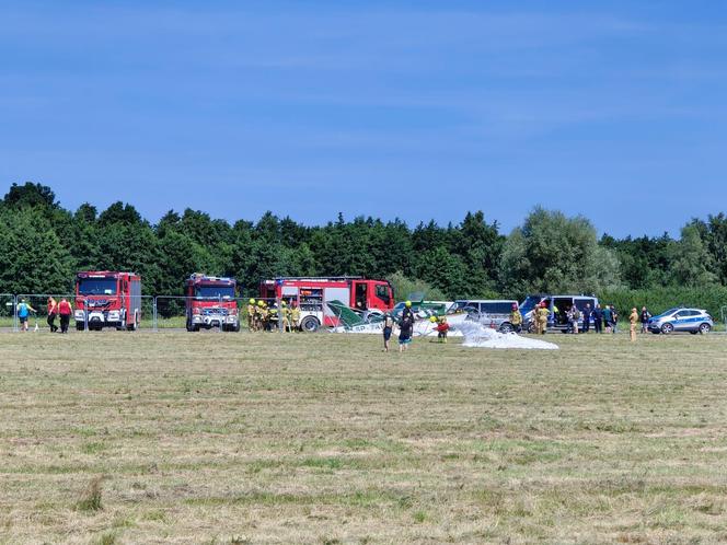 Groźne zdarzenie z udziałem awionetki na lotnisku pod Kołobrzegiem. Służby w akcji