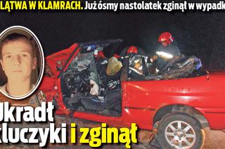 Kolejny wypadek w Klamrach! 16-latek Michał W. ukradł kluczyki do auta i zginął