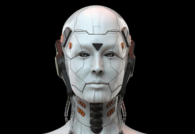 zbliżenie na głowę robota