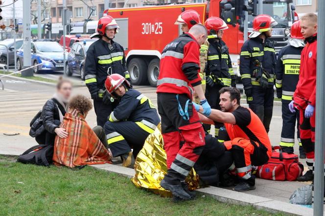 Wypadek na placu Rodła w Szczecinie