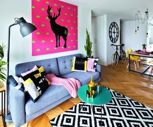 60-metrowe mieszkanie w Kielcach. Projektant połączył ulubione style właścicieli: vintage i loft