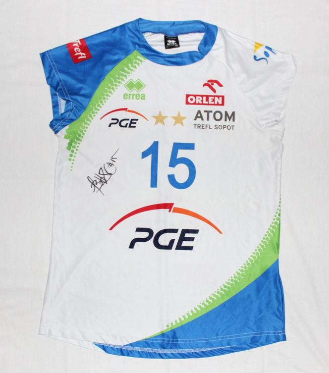 Koszulka PGE ATOM TREFL SOPOT autograf B. Cooper.