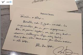 Barack Obama pogratulował Jennifer Lopez zaręczyn! Napisał odręczny list