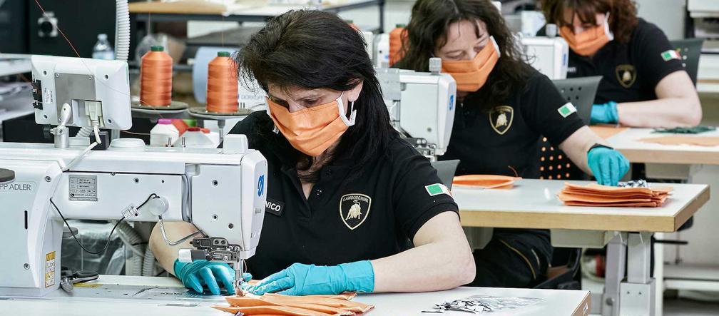 Lamborghini produkuje maseczki ochronne i przyłbice
