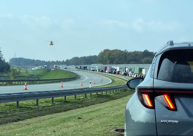 Wypadek na autostradzie A1 w Wieszowie