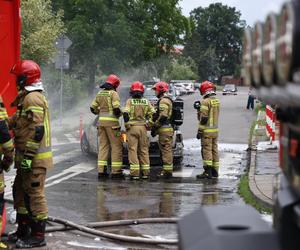 Wybuch samochodu w Zielonej Górze