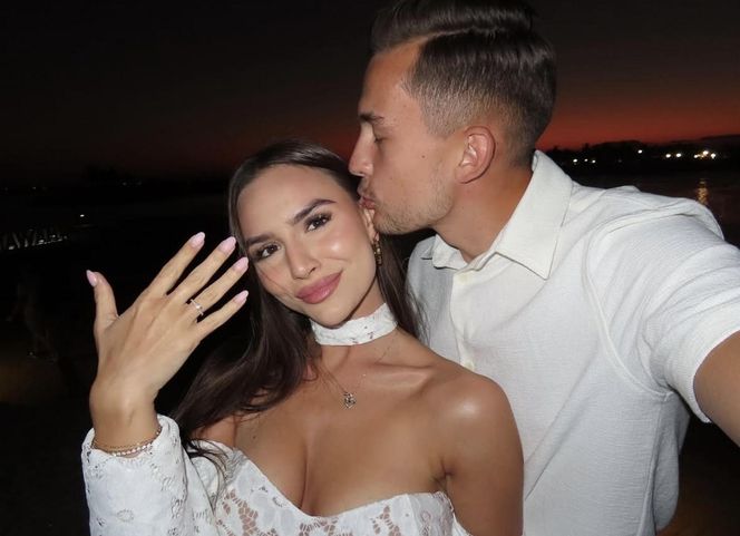 Bartłomiej Wdowik z dziewczyną 