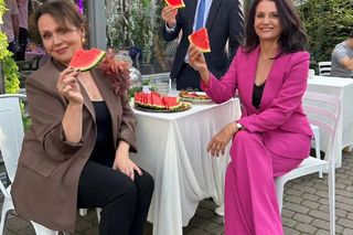 	M jak miłość nowy sezon. Aleksandra (Małgorzata Pieczyńska), Marysia (Małgorzata Pieńkowska), Paweł (Rafał Mroczek) na planie