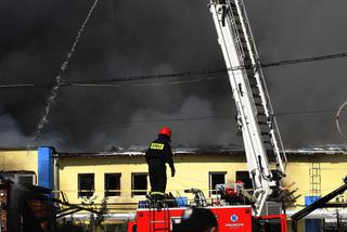 Pożar hal w Łodzi 