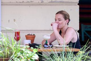 Monika Richardson z córką w restauracji