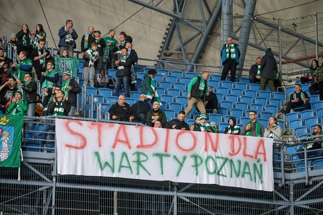 Kibice na meczu Lech Poznań - Warta Poznań