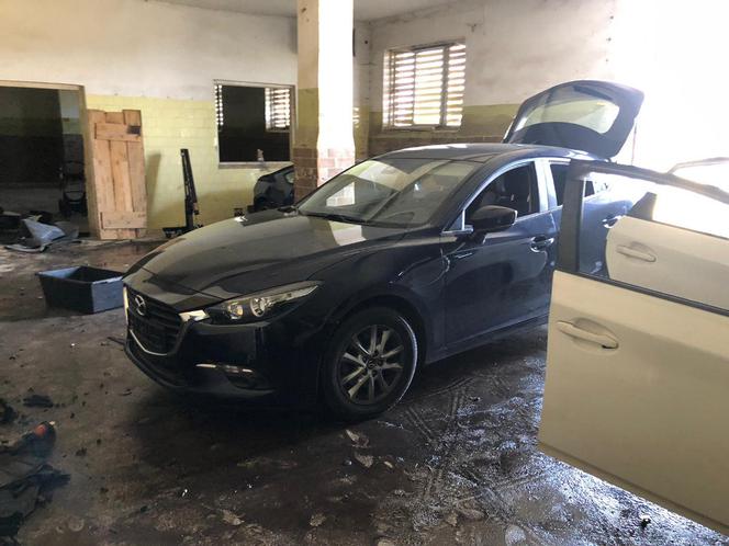 Zlikwidowano dwie "dziuple" pod Warszawą, odzyskano mazdę i trzy toyoty