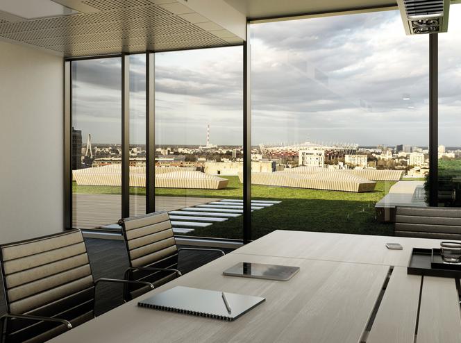 ASTORIA Premium Offices – nowa inwestycja biurowa w centrum Warszawy. Przestrzeń biurowa z widokiem na Stadion Narodowy