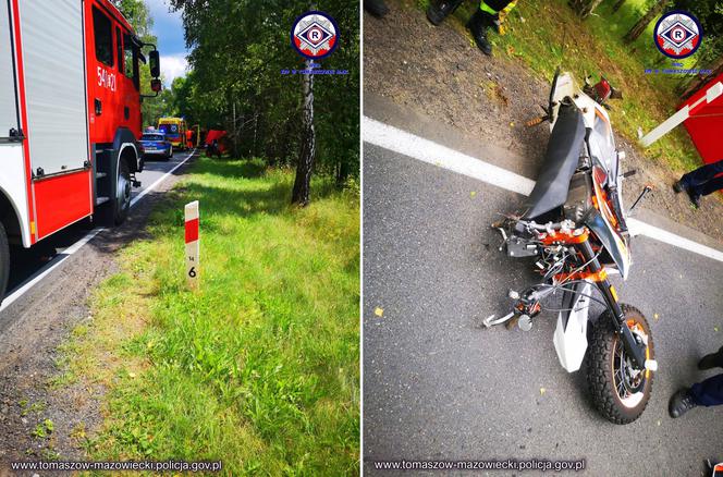 Łódzkie: Tragiczny wypadek w Teofilowie. Nie żyje 33-letni motocyklista