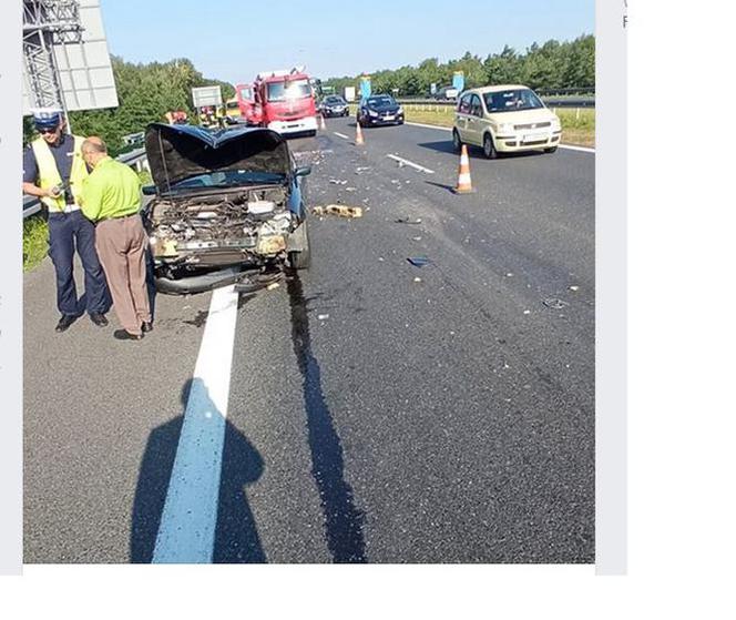 Wypadek na autostradzie A4 w Mysłowicach. Zderzenie