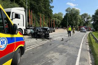 Wypadek w Piątkowej na DK 28