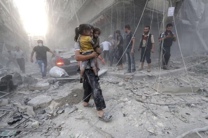 Aleppo Syria dzieci wojna