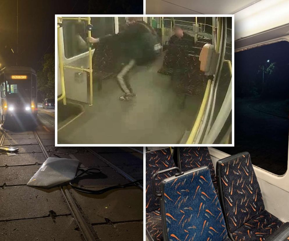 Grupa nastolatków zdemolowała tramwaj
