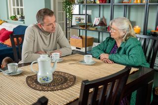 Barwy szczęścia, odc. 3151. Amelia (Stanisława Celińska), Bruno (Lesław Żurek)