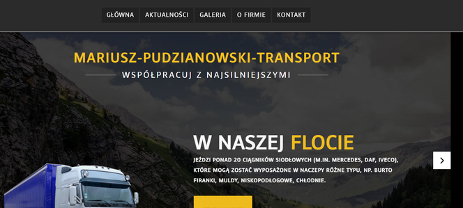 Mariusz Pudzianowski firma transportowa