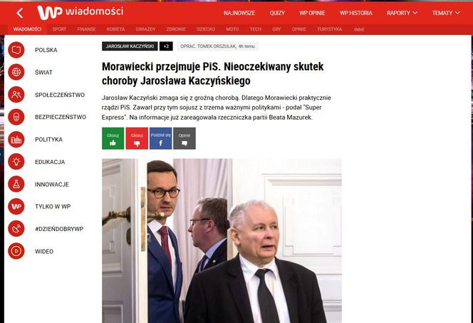 Morawiecki juz rządzi partia. Burza po publikacji SE