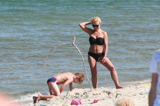 Joanna Racewicz na plaży