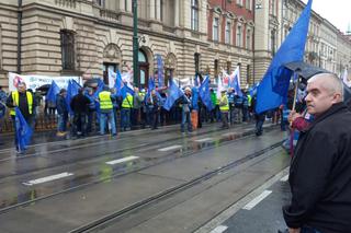 Wielki protest hutników w Krakowie