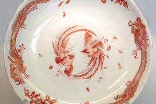 Miśnia – talerz porcelanowy z motywem chińskich smoków, ok. 1734 r. 