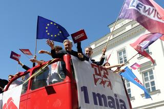 Ruszył pierwszomajowy marsz Lewicy i związków zawodowych