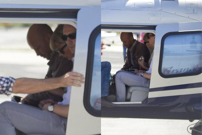 Taylor Swift i Tom Hiddleston wsiadają do helikoptera