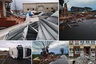 Duże zniszczenia po trąbie powietrznej, sześcioro rannych. Łódzkie liczy straty po wichurze