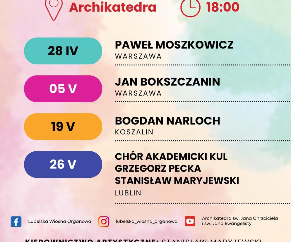  Lubelska Wiosna Organowa 2024 - plakat 
