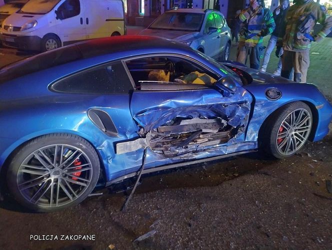 Białka Tatrzańska. Wypadek trzech aut. Zawinił kierowca porsche