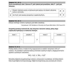 Matura 2025 chemia rozszerzona - arkusz CKE 16.05.2025 - Formuła 2015