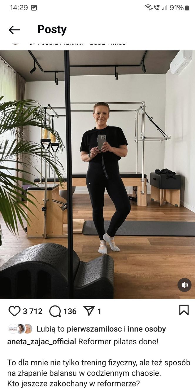 Aneta Zając pokazuje efekty diety i trening pilates - 25 kwietnia 2025
