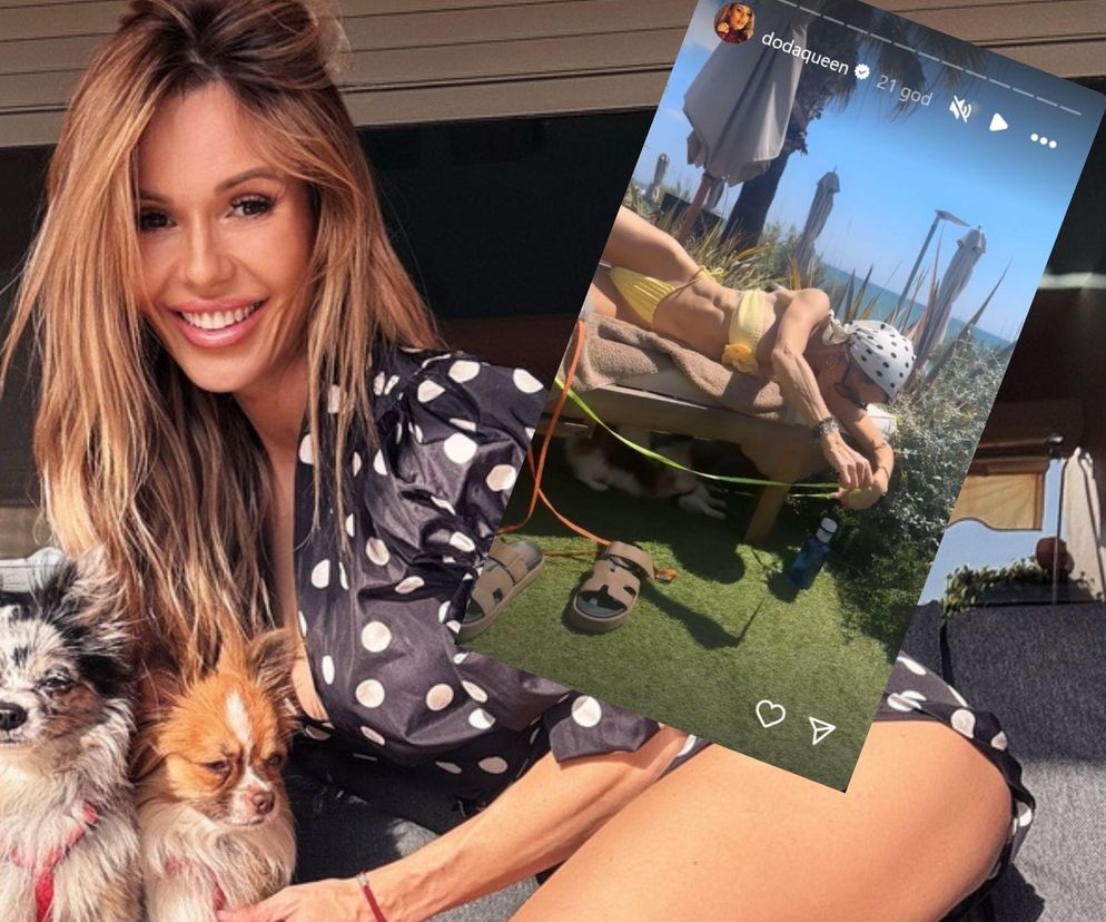 Doda w skąpym kostiumie prezentuje swoje wdzięki. Co za figura!