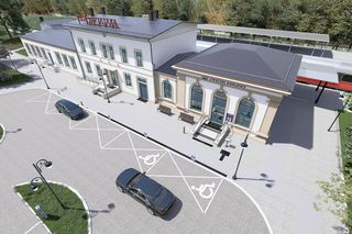 Oława - przystanek kolejowy już działa i dworzec w remoncie (wizualizacje)