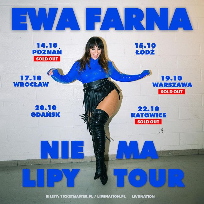 Ewa Farna wyrusza w trasę "Nie ma lipy"! Sprawdź, w których polskich miastach wystąpi