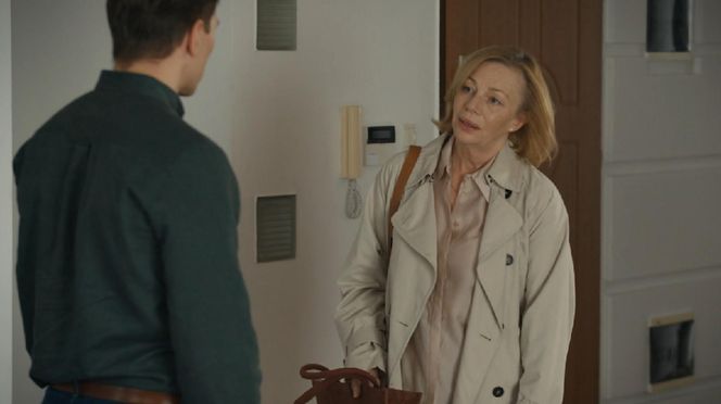 Barwy szczęścia, odcinek 3168. Tomasz (Jakub Sokołowski), Wanda (Maja Barełkowska)