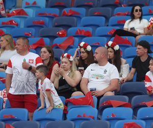 Kibice na meczu Polska - Mołdawia