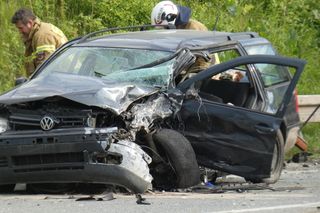 Koszmarny wypadek na drodze krajowej