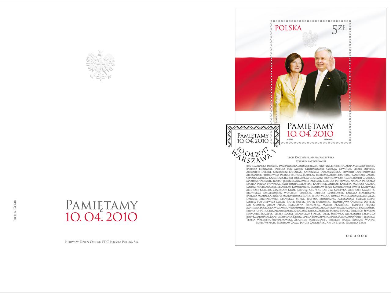 Para Prezydencka na znaczku. Poczta Polska upamiętnia ofiary katastrofy w Smoleńsku