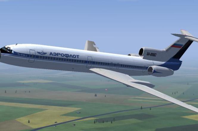 Tu-154 w symulatorze FlightGear Flight Simulator 01