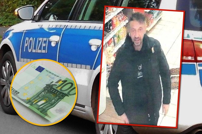 Zrobił zakupy i wyciągnął 100 euro. Szuka go niemiecka policja. To prawdopodobnie Polak!